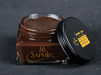 Темно-коричневий крем для жированой кожи Saphir Medaille D'or Oiled Leather Cuir Gras (75мл)