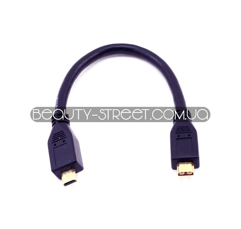 Кабель-переходник microHDMI(папа) - microHDMI(мама) - фото 1 - id-p44927965