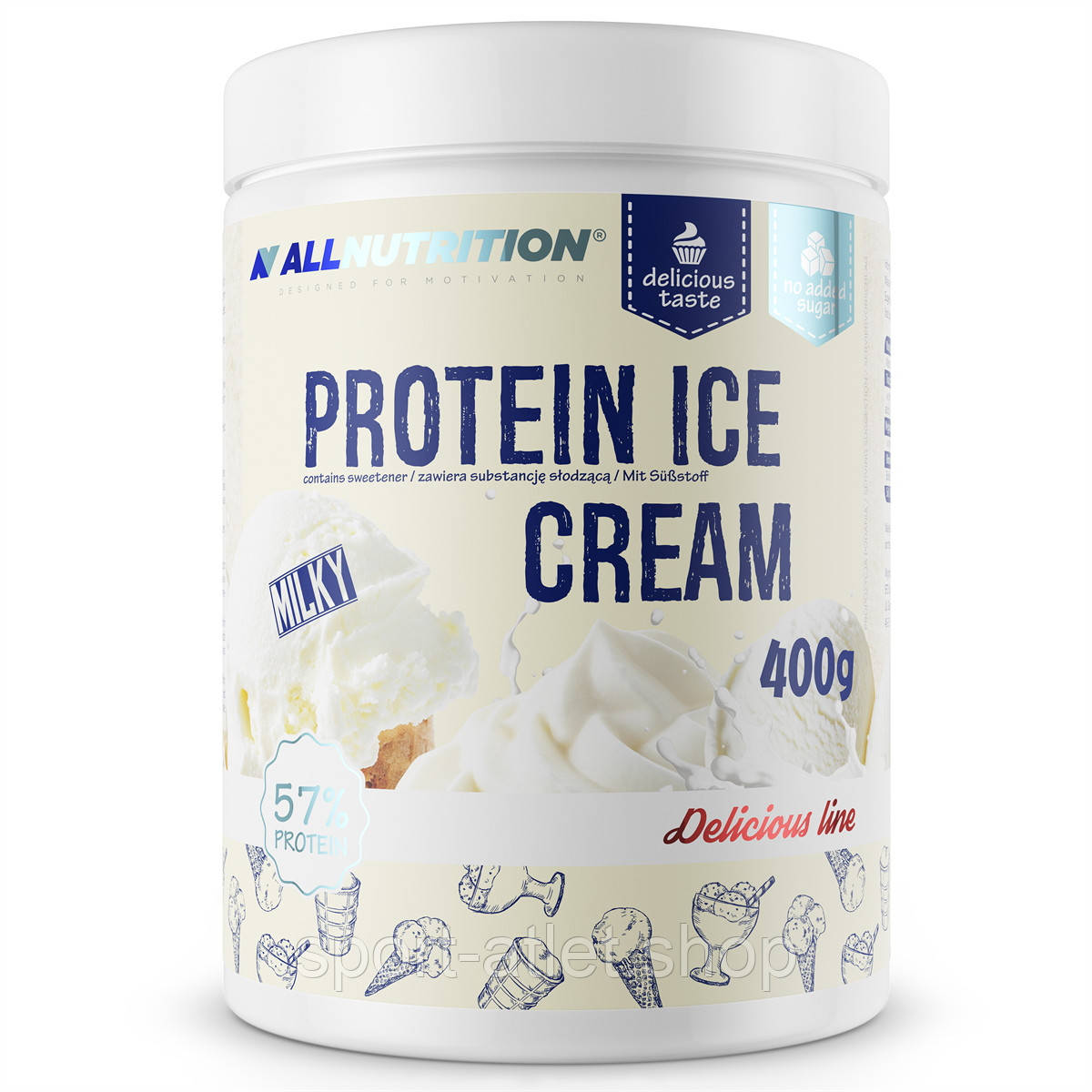 Замінник харчування AllNutrition Protein Ice Cream, 400 грам Молочний