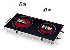 Електрична плита HEINRICH'S 2800 Вт HDK 8696, фото 3