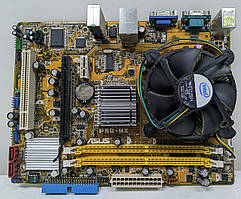 Материнська плата сокет LGA775 ASUS P5G-MX DDR2 з процесором Celeron 440 і відеоадаптером