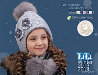 Зимняя шапка для девочки TuTu арт. 3-001052(48-52, 52-56)