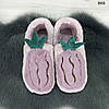 Тапочки чуні жіночі теплі з нашивкою ананас закриті, фото 10