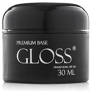 Каучукова база Premium Base Gloss для гель-лаку, 30 мл