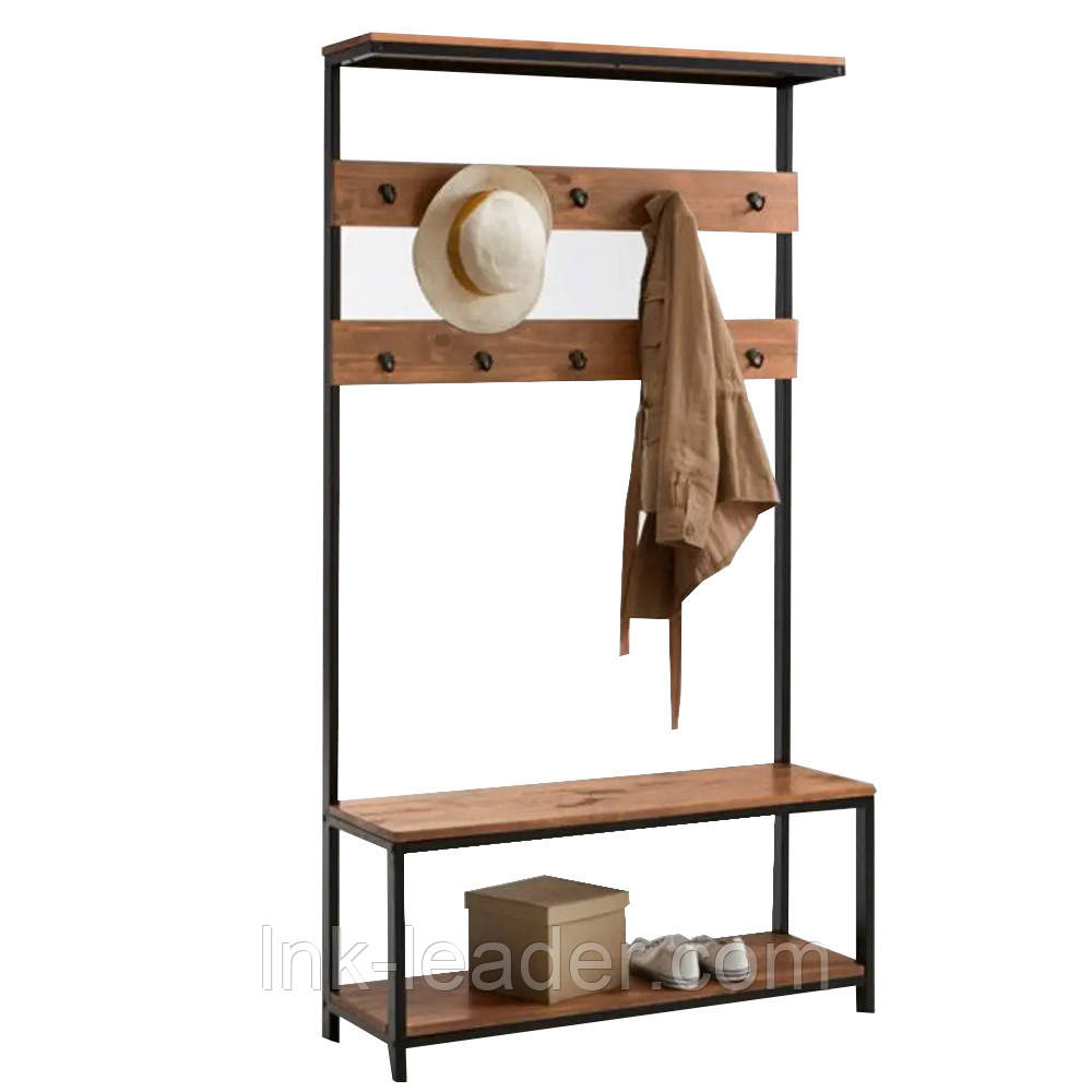 Вішалка для Передпокою лофт 100*50*170 см. "Агеда" LNK LOFT