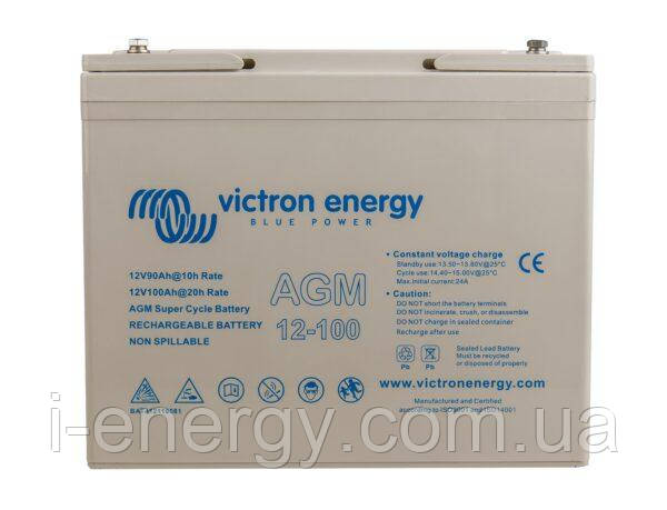 Акумулятор 12V/100Ah AGM Super Cycle Battery (M6) BAT412110081 Victron Energy 12В 100Аг