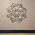 Інтер'єрна наклейка на стіну Мандала Темно-сірий Oracal розмір 76х76см 011, фото 4