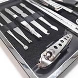 Манікюрний набір срібний інструмент 10 предметів, фото 2