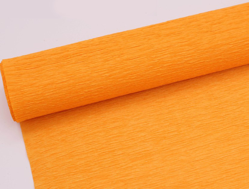 Кріп папір, жатка, гофропапір 50х250см (80гр/м),  колір -  помаранчевий, фото 1