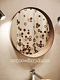 Шторка для ванної кімнати "Міранда" 180х200 см із поліестеру коричнева Troy broun, фото 3