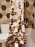 Шторка для ванної кімнати "Міранда" 180х200 см із поліестеру коричнева Troy broun, фото 2