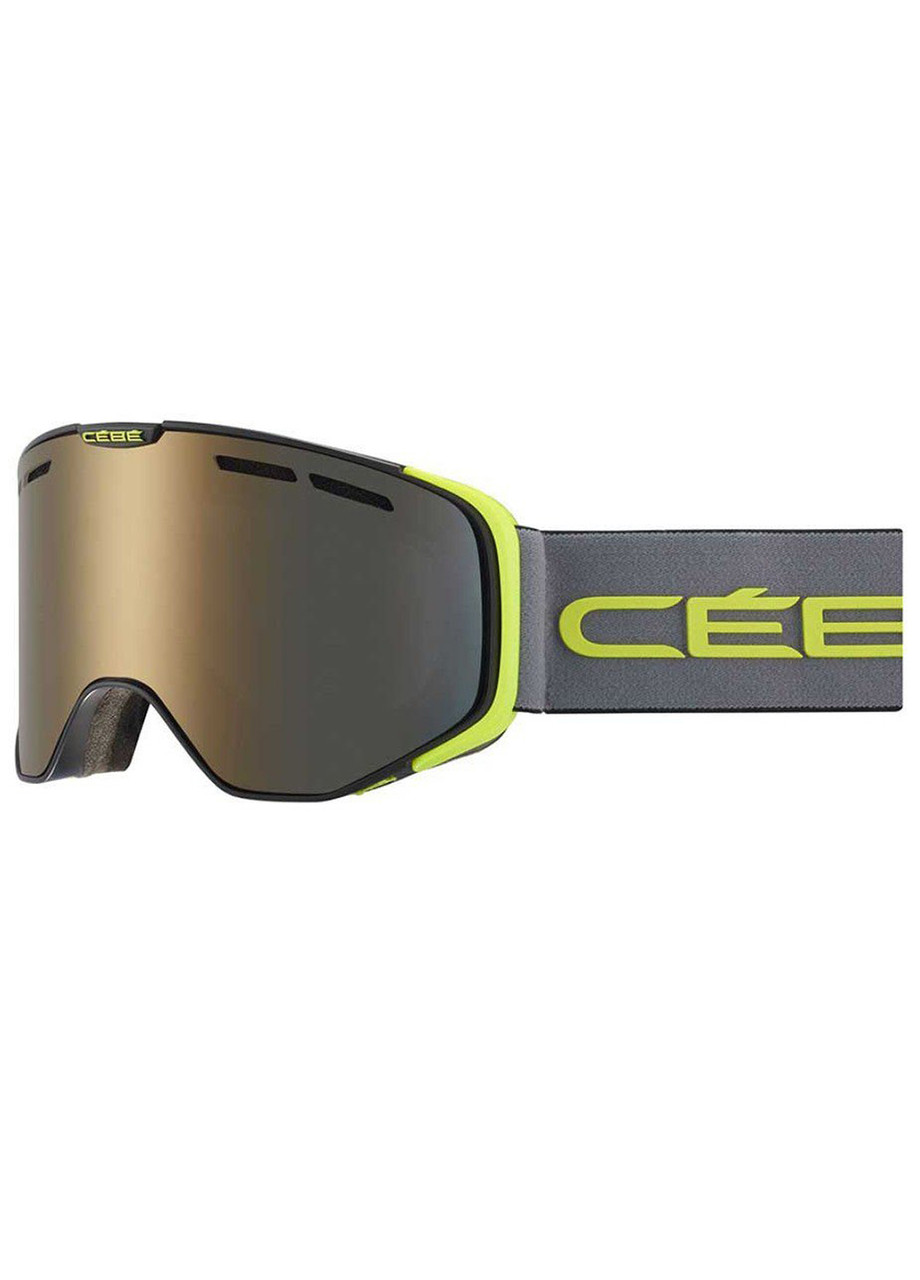 Маска гірськолижна Cebe Versus L S1 Matt Gray-Lime/Amber Flash Mirror