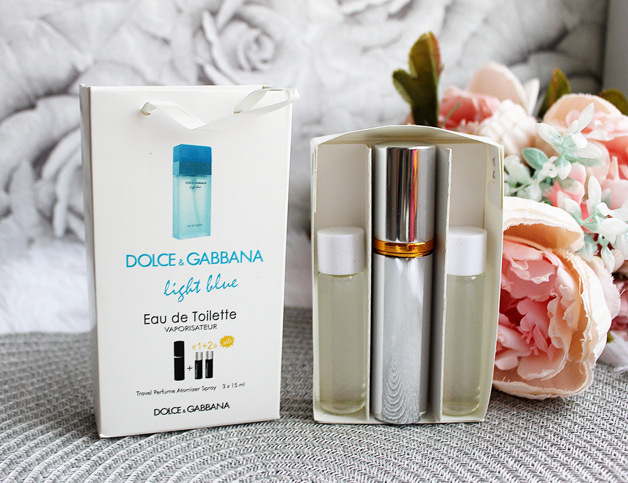 Міні-парфуми з феромонами жіночі DG Light Blue 3х15 мл