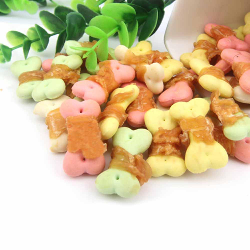 Ласощі для собак печиво кісточки з м'ясом курки 3 см ZooFooD 500 г