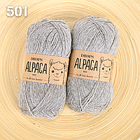 Пряжа Drops Alpaca 501 Светло-серый