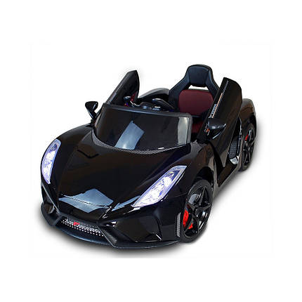 Дитяча машина на акумуляторі Just Drive LAMBO V12. 2 мотори по 30 Вт, MP3, 6 км/год. Чорний, фото 1