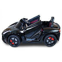 Дитяча машина на акумуляторі Just Drive LAMBO V12. 2 мотори по 30 Вт, MP3, 6 км/год. Чорний, фото 4