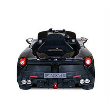 Дитяча машина на акумуляторі Just Drive LAMBO V12. 2 мотори по 30 Вт, MP3, 6 км/год. Чорний, фото 5