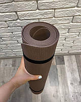 Килимок для йоги та фітнесу, каремат ЕВА 185х55 см 3 мм Коричневий