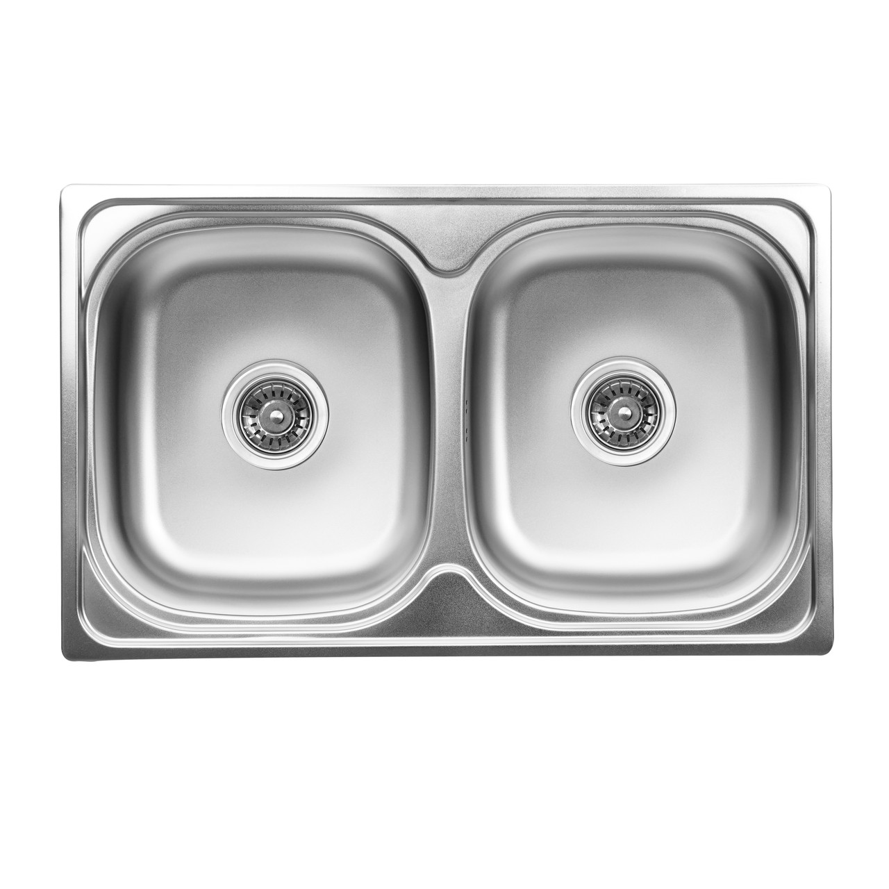 Подвійна кухонна мийка Platinum 7848D Decor 0,8 мм