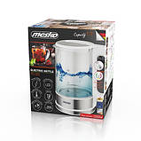 Чайник електричний скляний з терморегулятором Mesko MS 1301w білий (SHiz13797), фото 5