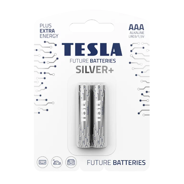 Батарейки AAA Tesla Silver + LR03/1.5 (2 шт)