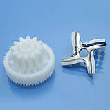 Ніж та шестерня для м'ясорубки Moulinex ME105, фото 2