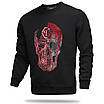 Світшот осінь-зима чоловічий чорний з червоним PHILIPP PLEIN зі стразами No52 BLK/RED M (Р) 21-510-003 S, фото 3