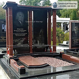 Подвійний пам'ятник з граніту з колонами та аркою № 401