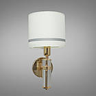 Класичне бра з абажуром на 1 лампу Е14 золото D-2122/1G, фото 3