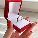 Обручки із золотими пластинами класичні "Узи кохання" весільні каблучки срібні, фото 2