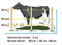 Електропастух Corral NA100, комплект для корів на периметр 500 м (в одну лінію)