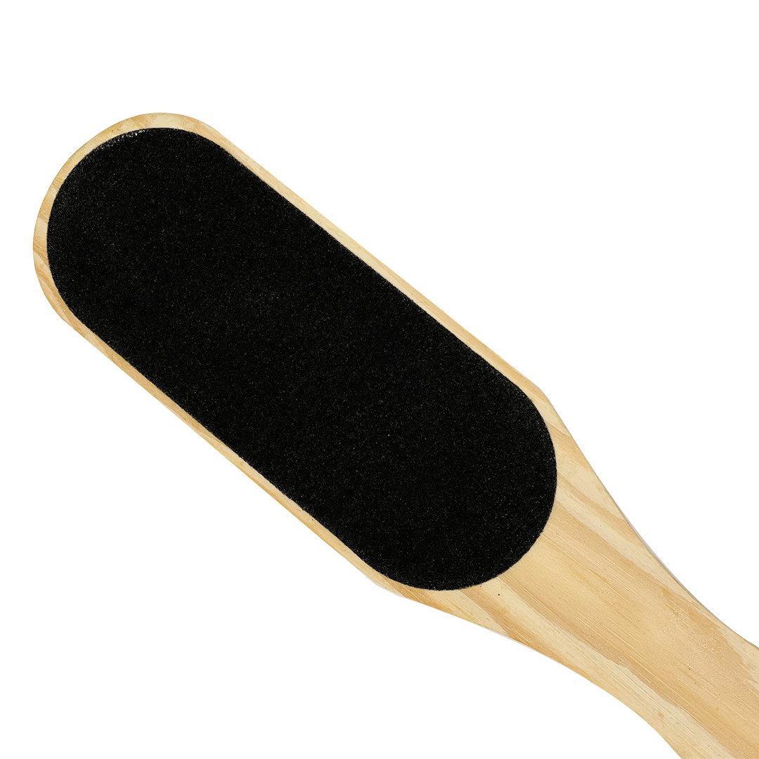 Тертка педикюрна дерев'яна ручка PN — 03-тертка для п'ят пемза тертка для ніг makeup для масажиста, фото 1