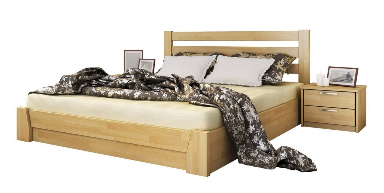 Ліжко дерев'яне з підйомним механізмом Селена фабрика Естелла