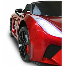 Дитяча машина на акумуляторі Just Drive LAMBO V12. 2 мотори по 30 Вт, MP3, 6 км/год. Червоний, фото 6