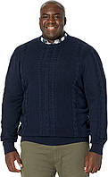 Чоловічий трикотажний светр Nautica Big & Tall, в'язаний, з круглим вирізом, темно - синій, розмір XXL