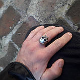 Чоловіче кільце біжутерія череп із зубами розмір 18-21 мм, фото 7