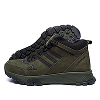 Чоловічі зимові шкіряні черевики Adidas Terrex Green BEISHOP
