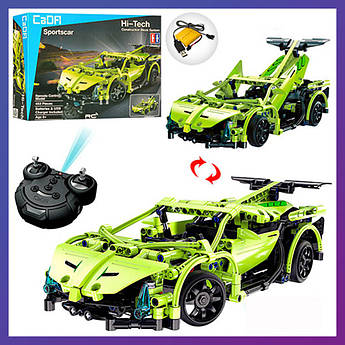 Дитяча машинка конструктор на радіокеруванні C51007W 453 деталі зелена