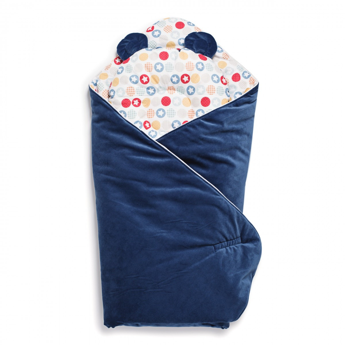 Плед-конверт и подушка Twins Bear, dark blue