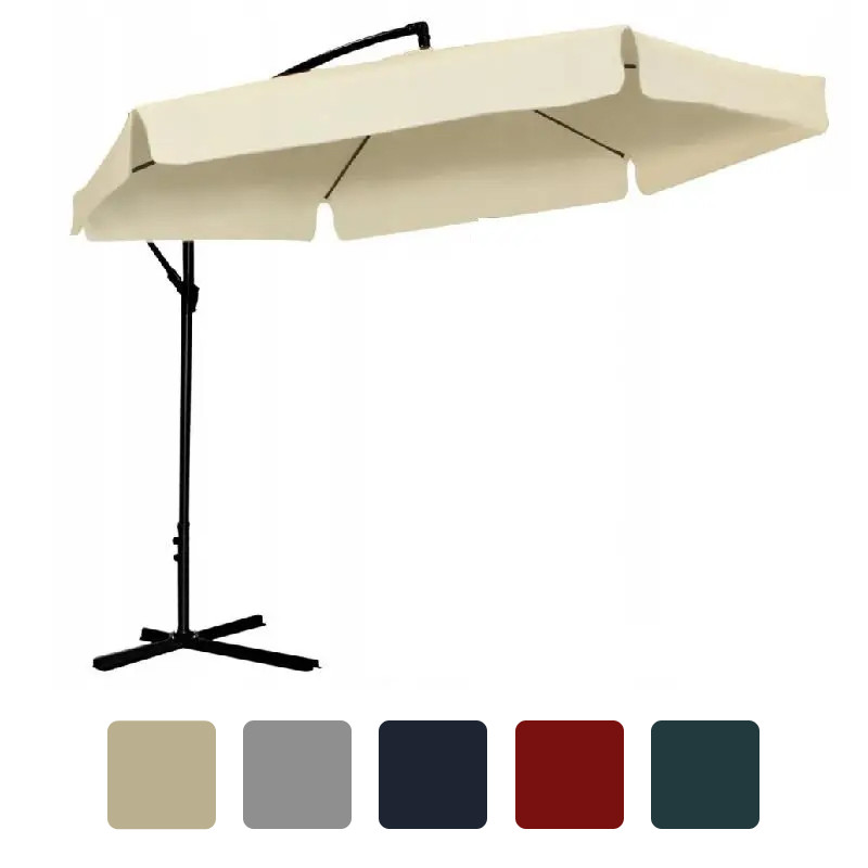 Зонт садовий кутовий з нахилом GardenLine 3,5 м + Чохол для тераси пляжу саду R_1384