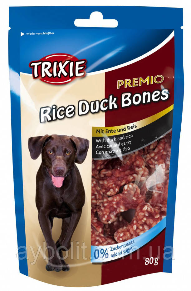 Лакомство для собак Trixie 31742 Premio Rice Duck Bones рис/утка 80 г