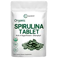 Microingredient Organic Spirulina / органическая спирулина 720 таблеток