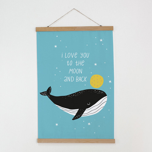 Постер тканинний на стіну I love you to the moon and back 60х93 см (TPSR_22S037), фото 1