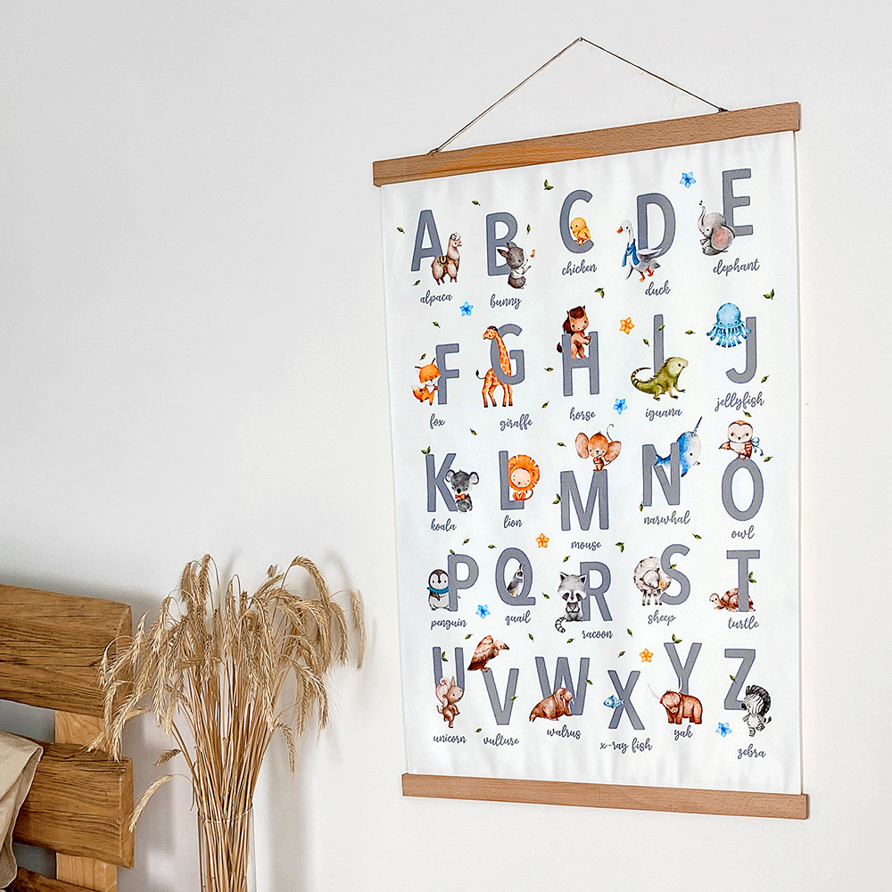 Постер тканинний на стіну Англійський алфавіт 60х93 см (TPSR_22S004), фото 1