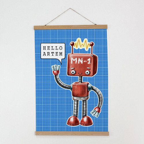 Постер тканинний на стіну Hello (іменний) 60х93 см (FPSR_22I006), фото 1