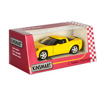 Машинка металева інерційна Chevrolet corvette KT 5320 W-y жовта, 1:36