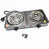 Електроплитка двоконфоркова настільна 2000 Вт (спіральні тен по 1000 Вт кожен), фото 2