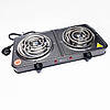 Електроплитка двоконфоркова настільна 2000 Вт (спіральні тен по 1000 Вт кожен), фото 3