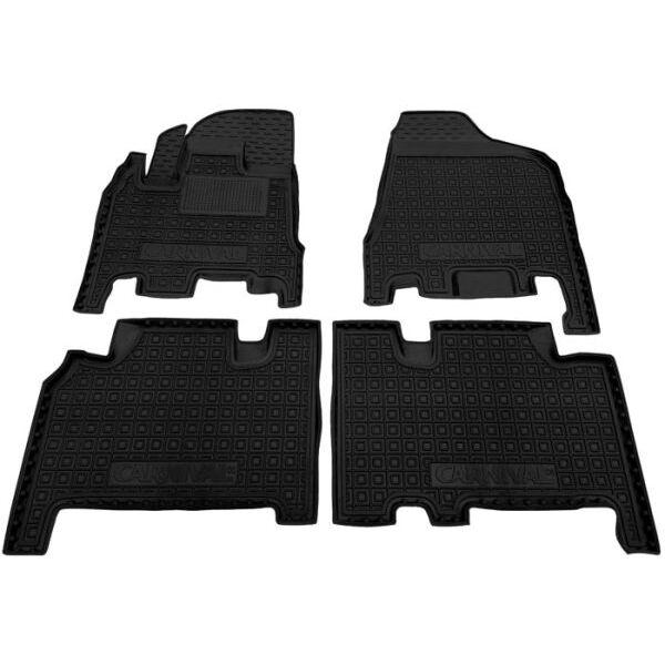 Гумові килимки в салон Kia Carnival 2006- (АКПП) 5 місць, фото 1